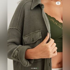 Aerie Anytime Fave Waffle Shirt Size XXS